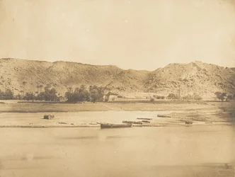 Philae - Cherk-el-Hesseh, 1849-50 közötti nézet délkeletre.