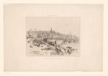 Gezicht op de haven van Trouville A régi kikötő Trouville-ben (cím az objektumon) Az elegáns élet (sorozat címe a tárgyon)