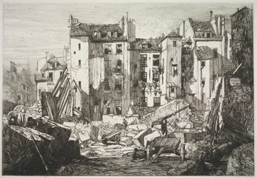 Lebontás a Rue des Écoles megnyitásához, 1862.
