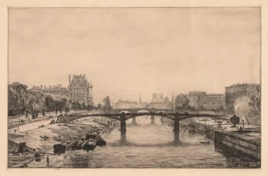 Párizs, Kilátás a Concorde-hídról, 1866.