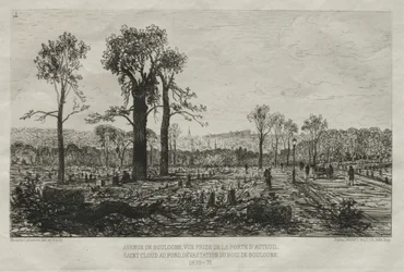 Művészi emlékek Párizs ostromáról: Avenue de Boulogne, Kilátás a Porte d