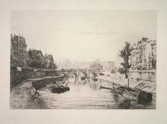 Kilátás a St. Michel hídról, 1865.