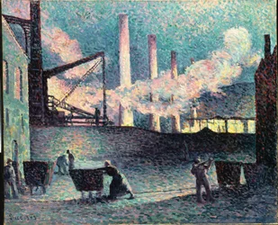 Couillet-i gyárkémények, 1903
