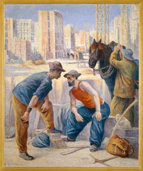 The road-workers (festmény vászonra)