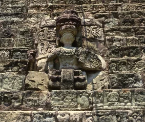 Copan Hieroglifák szobra