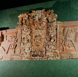 Építészeti maszk, Campeche, Yucatán-félsziget, Mexikó (stukkó)
