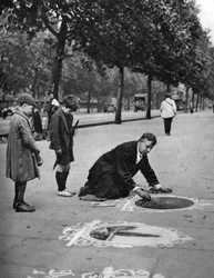 Járdaművész, Embankment, London, 1926-1927