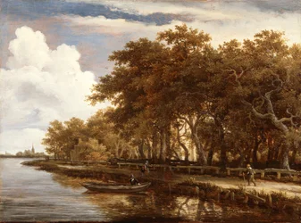 Kilátás az Amstel mentén, 1660 körül (olaj, tábla)