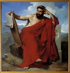 Szolón, Athén törvényhozója és költője (kb. i. e. 640-kb. i. e. 588) portréja. Merry-Joseph Blondel (1781-1853) festménye, 1828, Amiens, Musée de Picardie - Szolón athéni költő és törvényhozó (kb. i. e. 640-kb. i. e. 588) portréja. Merry-Joseph Blondel
