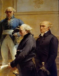 Pierre Francois Leonard Fontaine francia építész (1762-1853) portréja Merry Joseph Blondel (1781-1853) festményeinek részlete