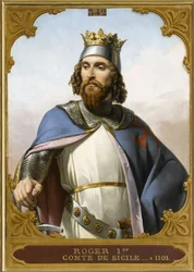 I. Roger szicíliai 1031-1101, 1840-es évek.