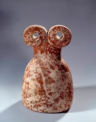 Mezopotámia: terrakotta szemű bálvány. Kr.e. 3300-3000. V 0,27 m Párizs, Musee du Louvre