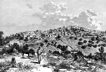 Egy kabil falu, Észak-Afrika, 1895.