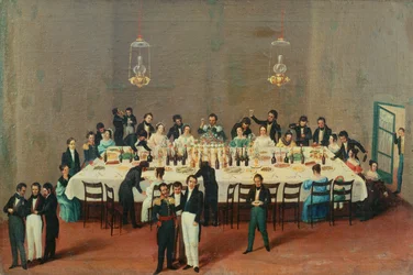 Bankett Oaxacában Antonio Leon tábornok tiszteletére
