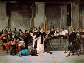 Atahualpa temetése, 1533. augusztus, 1869 körül (olaj, vászon)