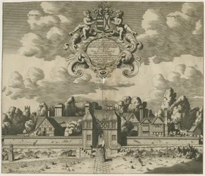 Sandon Hall: metszet, nd [1653-1686] (nyomtatás)