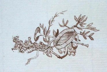 Rajz Michael Faraday vendégkönyvéből (toll és tinta papíron)