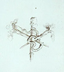 Rajz Michael Faraday albumából (toll és tinta, papír)