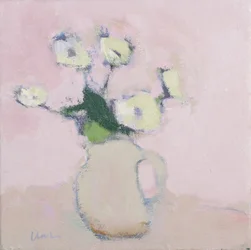 Fehér anemónák, 2016 (olaj, vászon)