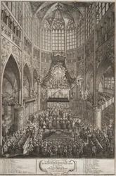 Mária Terézia koronázása a prágai várban, 1743.