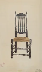 Korlát hátsó oldalsó szék, 1938.