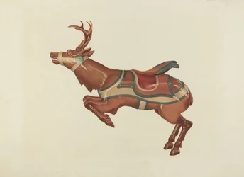 Körhinta rénszarvas, c. 1939.
