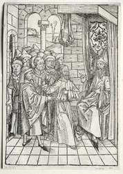 A kincsőr: Krisztus Kajafás előtt, 1491.