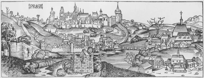 Prága látképe, Hartmann Schedel (1440-1514) 