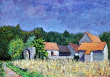 Village sous le Soleil, 2003 (olaj, tábla)