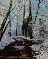chemin de neige (olajfestmény)
