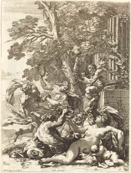 Bacchante alvó gyerekkel