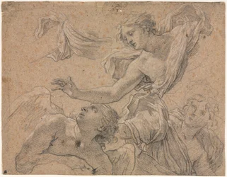 Tanulmányok az angyalokról recto, Panthea Cyrus verso előtt, 1655-1660.