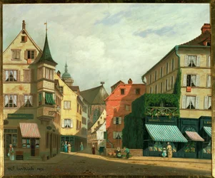 Colmar látképe (olaj, vászon)