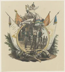 Medallion az Utrechti Egyetem önkéntes vadászaival, 1830