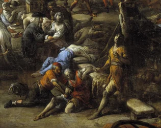 Kilátás a pályára (Marseille-ből) az 1720-as pestisjárvány idején (olaj, vászon)