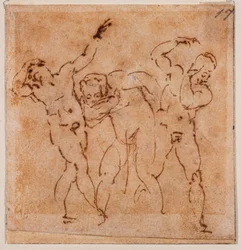 Figuratanulmány az "Átváltoztatáshoz", 16. század (rajz)