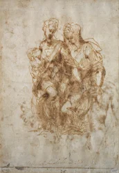Szent Anna tanulmánya, Leonardo Da Vinci "Anne" című műve alapján, 1502 körül