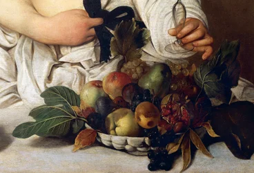 Bacchus, részlet gyümölcstállal, 1589 körül (olaj, vászon)