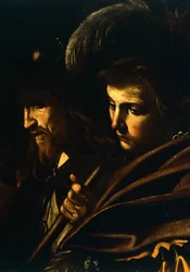 Két férfi arca, részlet a Miasszonyunk irgalmasságból vagy az Irgalmasság hét aktusából, 1606-07 körül (olaj, vászon)