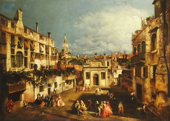 A Campo San Gallo, Velence, 1740 körül