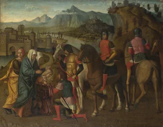 Coriolanust családja rávette, hogy kímélje meg Rómát, Kr. e. 1500