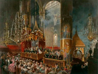 Marija Alekszandrovna orosz cárné megkoronázása, Moszkva, 1856.