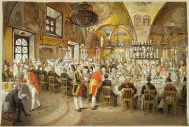 Ünnepélyes vacsora a Moszkvai Kreml Arányai Palotájában, 1883-1895.