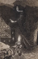 Illusztráció Mihail Lermontov A démon című verséhez, 1890-1900