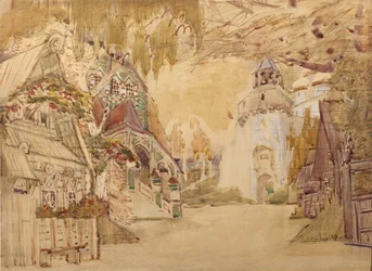 Színpadterve N. Rimszkij-Korszakov A cárok menyasszonya című operájához, 1899