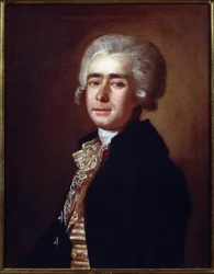 Dmitry Bortniansky (1751-1825) zeneszerző portréja (Dmitro Bortniansky zeneszerző portréja). Mihail Ivanovics Belszkij (1753-1794) festménye. Olaj, vászon, 65,7 x 52,3 cm