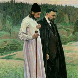 A filozófusok: Szergej Nyikolajevics Bulgakov és Pavel Alekszandrovics Florenszkij portréja