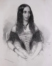 Lemouton Emília portréja (Barabás Miklós, 1845)