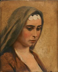 Egy arab lány feje