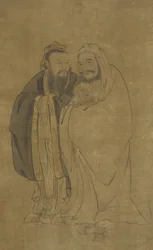 Konfuciusz és Buddha egy Qilin bölcsőjében